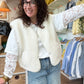 Veste sans Manche LOLA Ecru