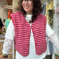 Veste Sans Manche LOLA Marinière Rose