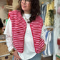 Veste Sans Manche LOLA Marinière Rose