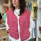 Veste Sans Manche LOLA Marinière Rose