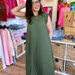 Robe plissée avec poches