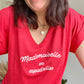 Tee shirt MADEMOISELLE EN ESPADRILLES   ROUGE