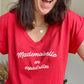 Tee shirt MADEMOISELLE EN ESPADRILLES   ROUGE