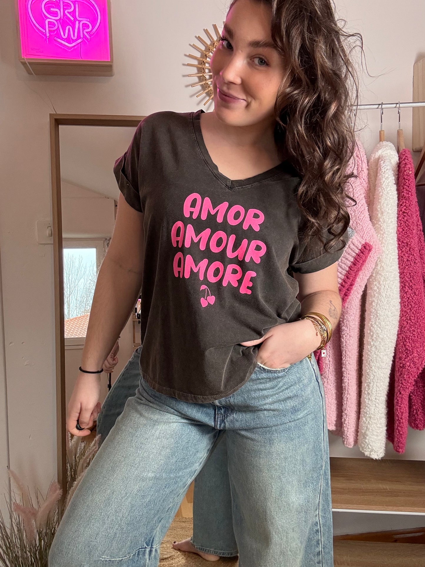 Tee shirt Amor Amour Amoré