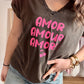 Tee shirt Amor Amour Amoré