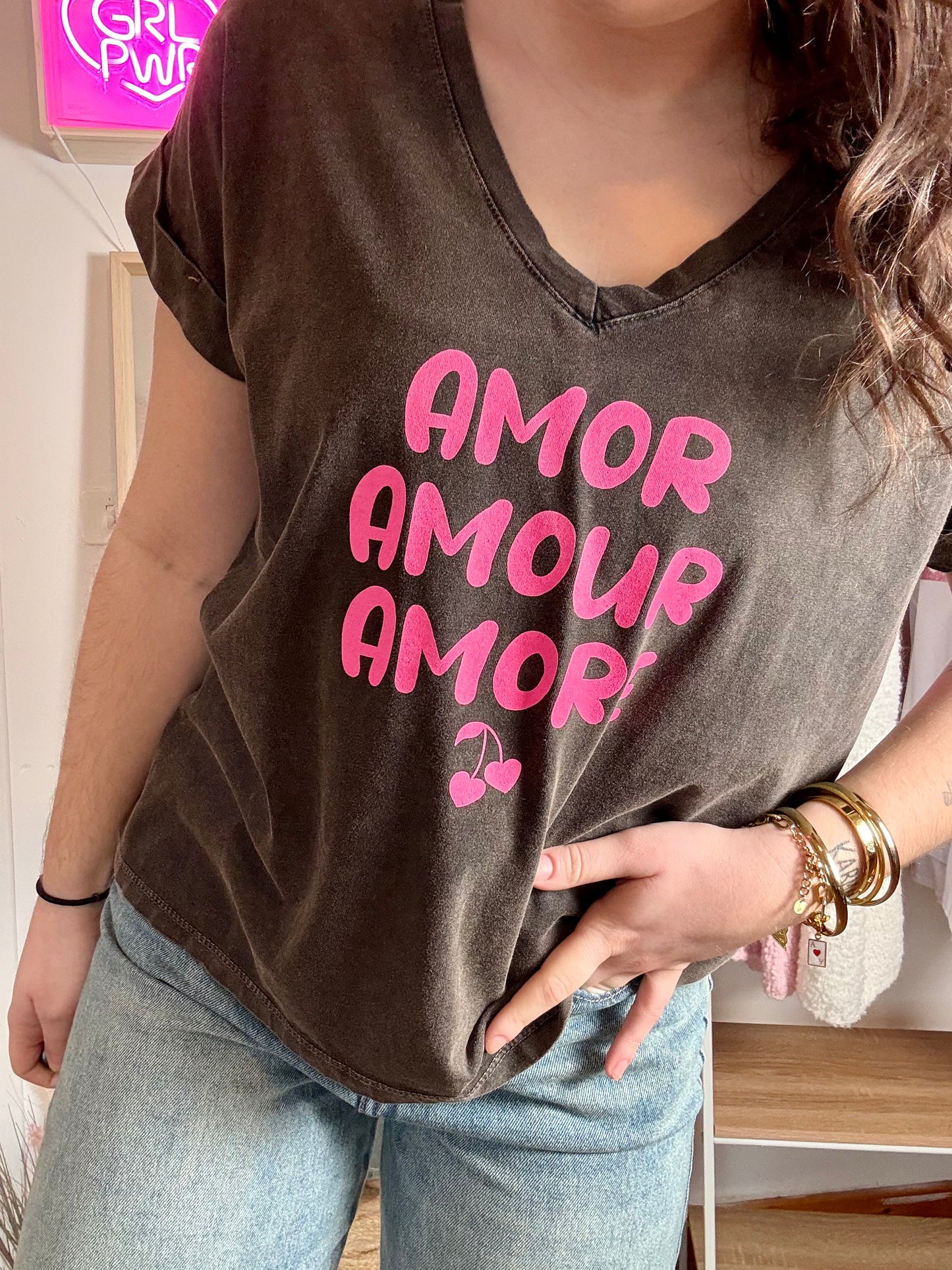 Tee shirt Amor Amour Amoré